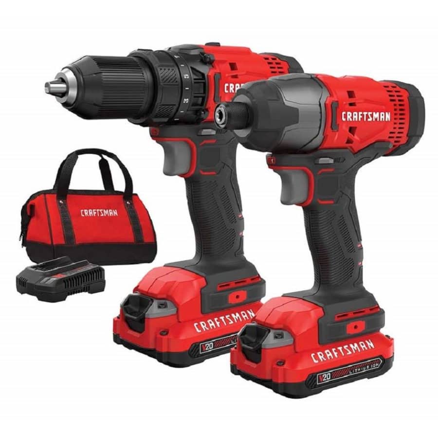 Craftsman V20 20V Max Cordless Drill/Driver and Impact Driver Kit for $128 Craftsman V20 20V Max Cordless Drill/Driver and Impact Driver Kit for $128