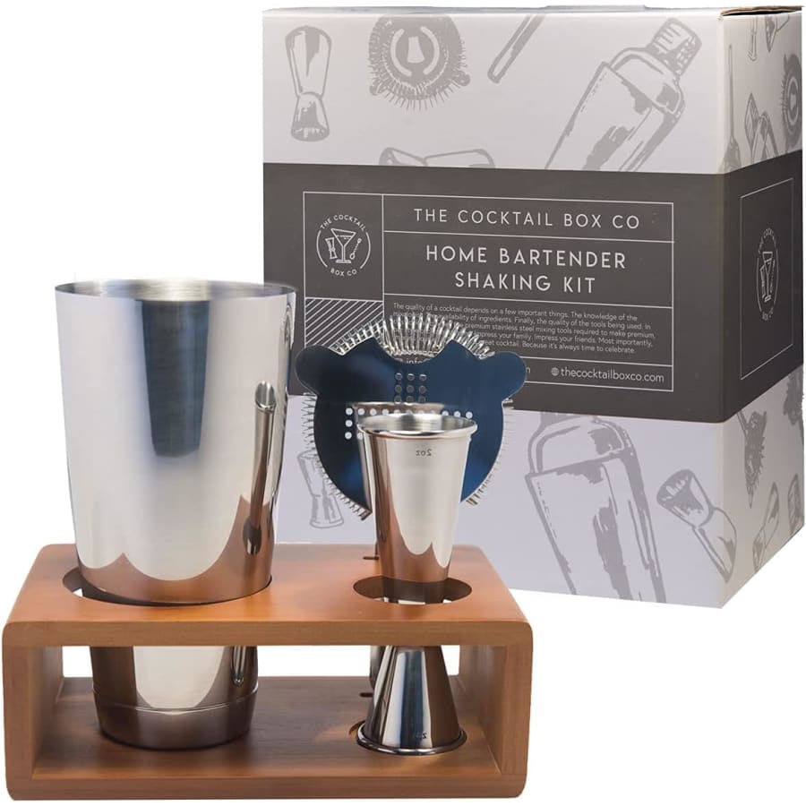 The Cocktail Box Co Premium Mixology Boston Cocktail Shaker Set for $28