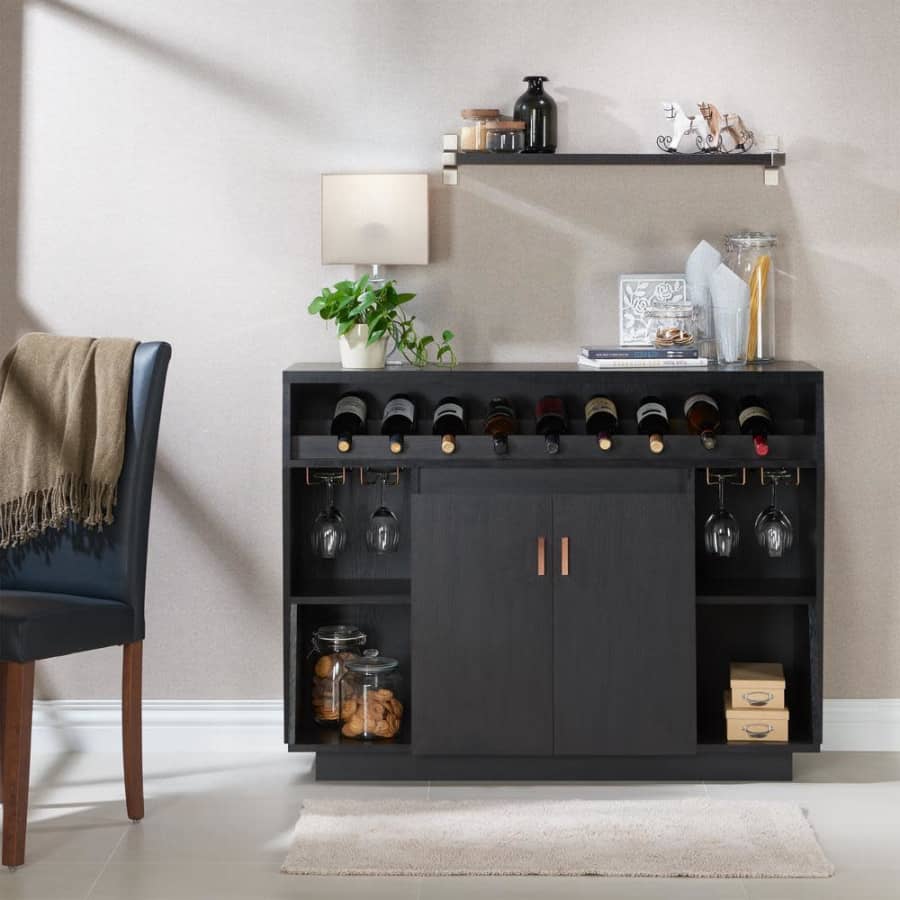 Furniture of America Nausta 10-Bottle Wine Cabinet for $260