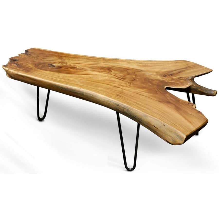 StyleCraft Badang Live Edge Teak Wood Coffee Table for $149 StyleCraft Badang Live Edge Teak Wood Coffee Table for $149