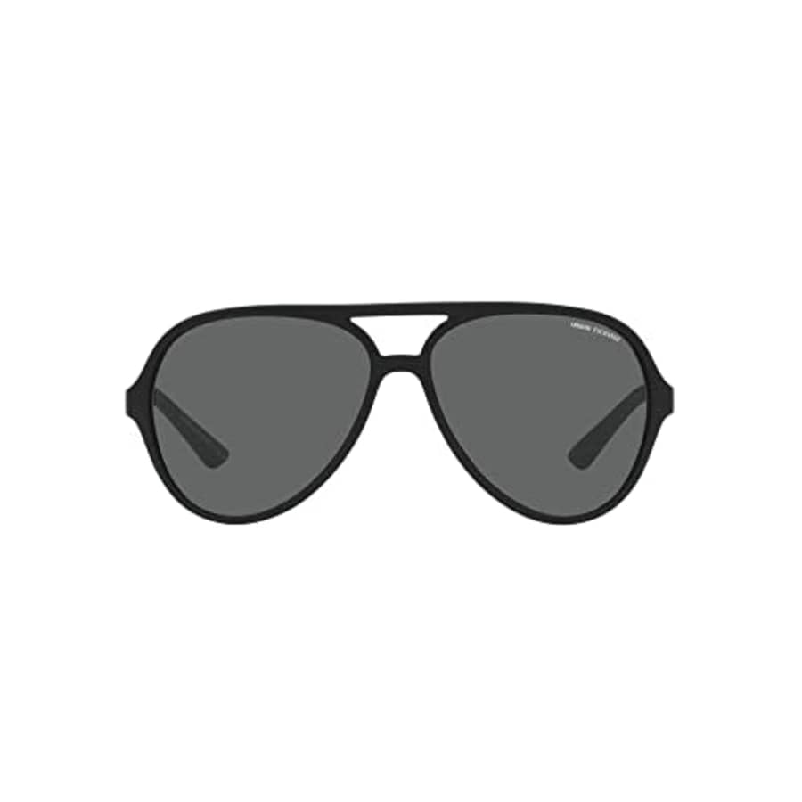 A|X ARMANI EXCHANGE Men's AX4133S Round Sunglasses, Matte Black/Dark Grey, 60 mm for $55