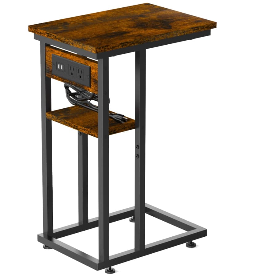 Baleine End Table with Charging Station for $51