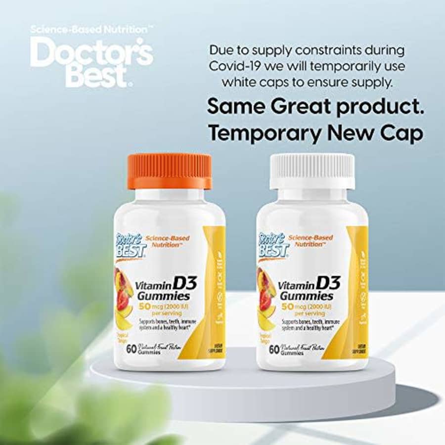 Doctor's Best Vitamin D3 Gummies to Support Healthy Bones, Immune System and Heart Health, Tropical for $10 Doctor's Best Vitamin D3 Gummies to Support Healthy Bones, Immune System and Heart Health, Tropical for $10