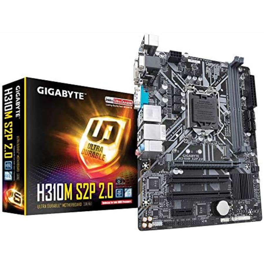 Gigabyte H310M S2P 2.0 (LGA1151/ Intel/ H310/ Micro ATX/Ultra Durable/ 8118 Gaming LAN/ DDR4/ HDMI for $220 Gigabyte H310M S2P 2.0 (LGA1151/ Intel/ H310/ Micro ATX/Ultra Durable/ 8118 Gaming LAN/ DDR4/ HDMI for $220