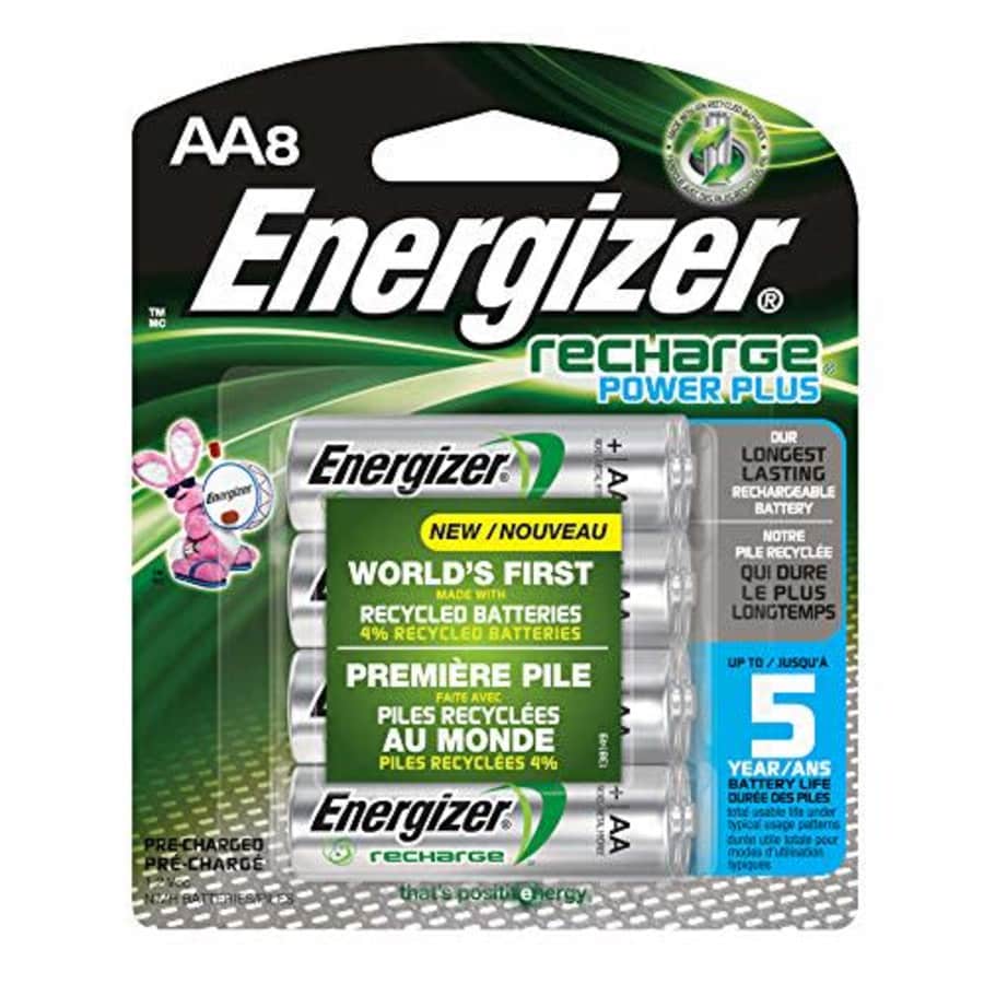 Energizer Recharge Power Plus AA8 2300 mAh, 8 Rechargable Batteries for $42 Energizer Recharge Power Plus AA8 2300 mAh, 8 Rechargable Batteries for $42