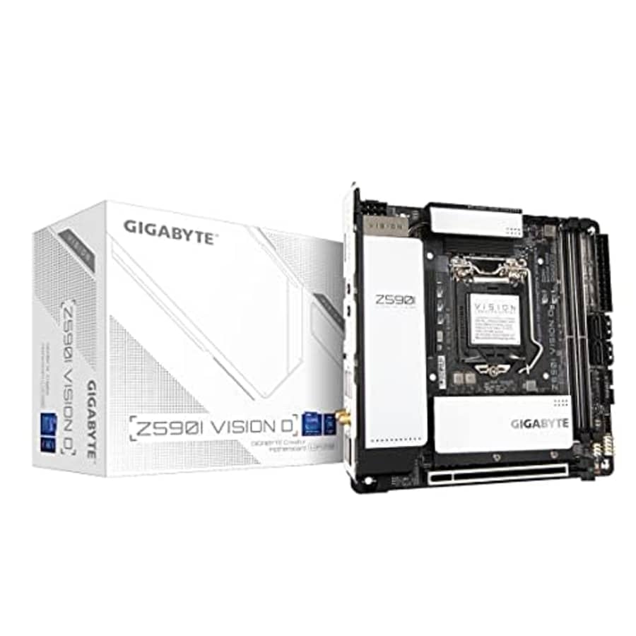 GIGABYTE Z590I Vision D (LGA 1200/ Intel/ Z590/ Mini-ITX/Dual M.2/ PCIe 4.0/ Front USB Type-C/Intel for $286
