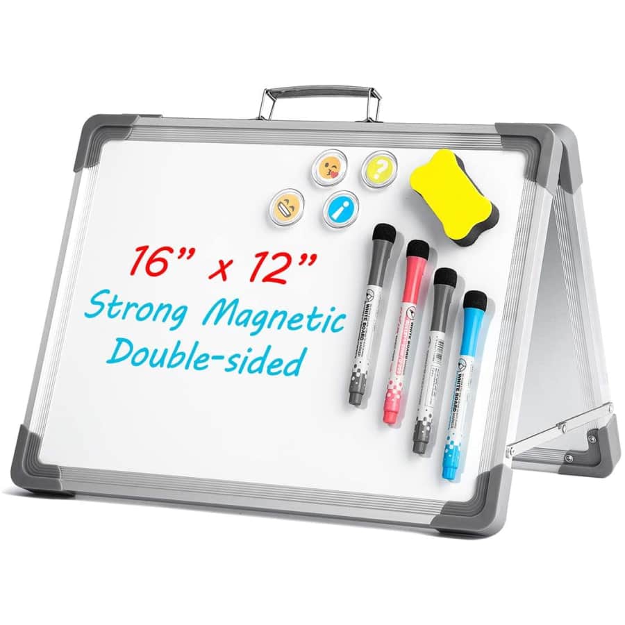 Uho Double-Sided Portable Magnetic Whiteboard for $11 Uho Double-Sided Portable Magnetic Whiteboard for $11