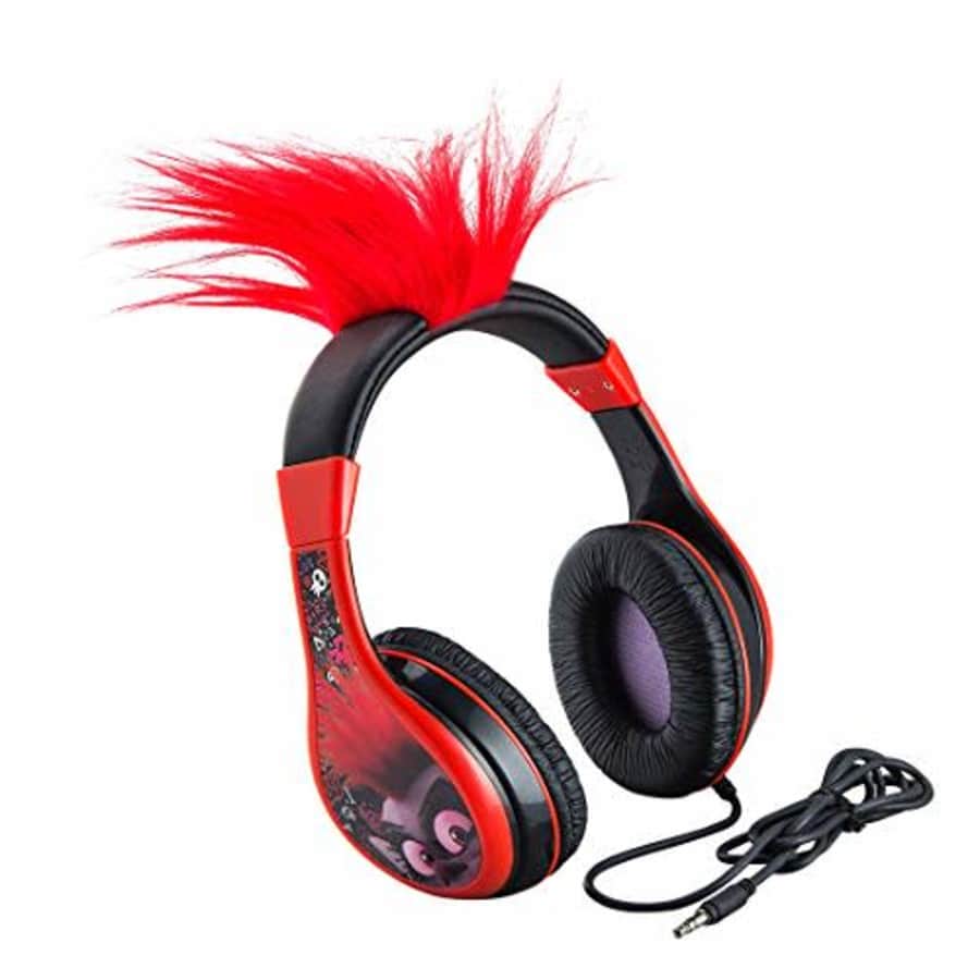 eKids DreamWorks Trolls World Tour Barb Kids Headphones, Glow in The Dark, Stereo Sound, 3.5mm Jack, for $30
