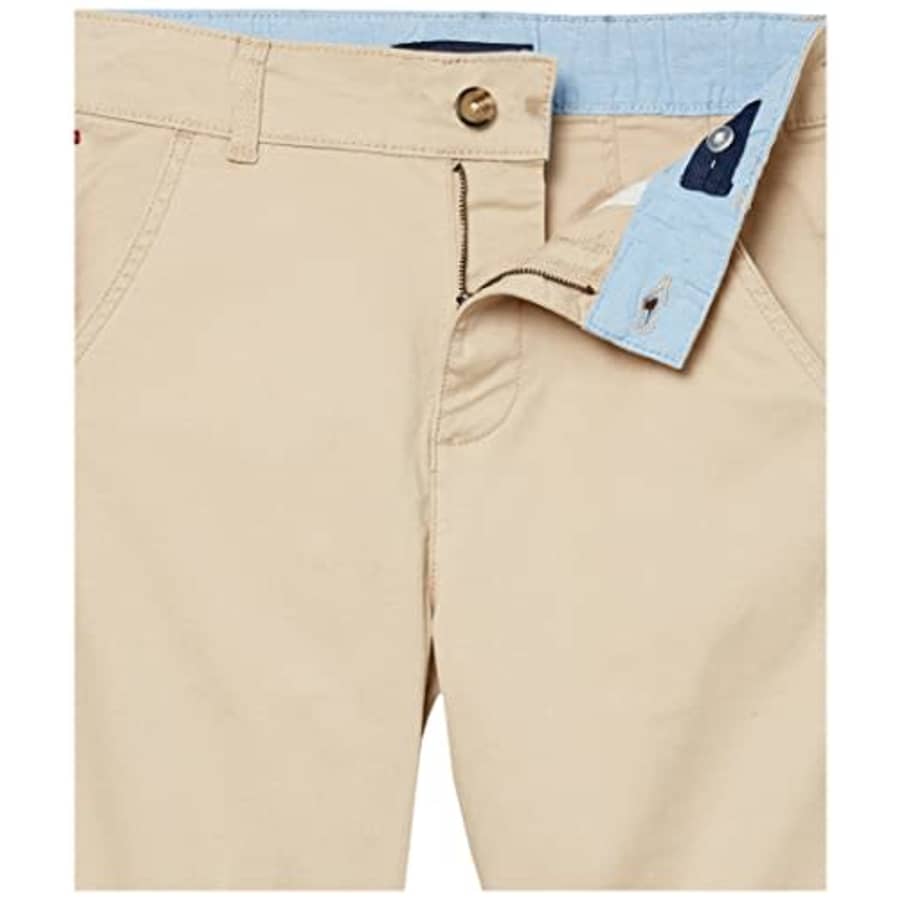 Tommy Hilfiger Boys' Big Flat Front Twill Short, FF Light Khaki 22, 8 for $25