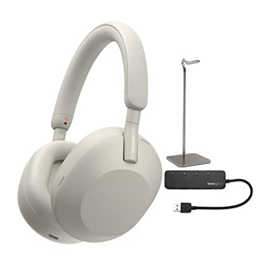 Sony WH-1000XM5 Wireless Noise Canceling Over-Ear Headphones (Silver) with Knox Gear 4-Port USB 3.0 for $398 Sony WH-1000XM5 Wireless Noise Canceling Over-Ear Headphones (Silver) with Knox Gear 4-Port USB 3.0 for $398