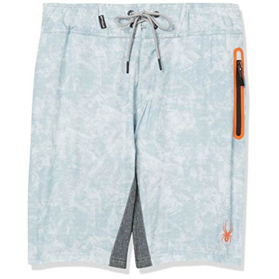 Spyder Men's 9" Textured Digital Hybrid Board Short, White, Large for $37