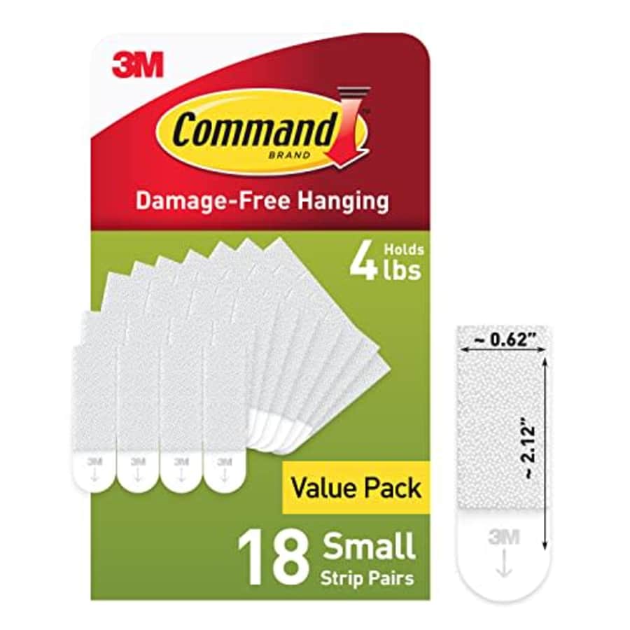 Command Small Picture Hanging Strips, Damage Free Hanging Picture Hangers, No Tools Wall Hanging for $13