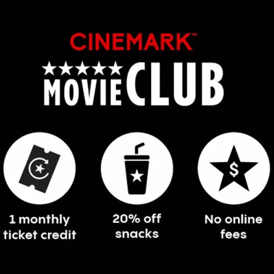 Cinemark Movie Club Membership: 3 months for $24, 6 months for $45 Cinemark Movie Club Membership: 3 months for $24, 6 months for $45