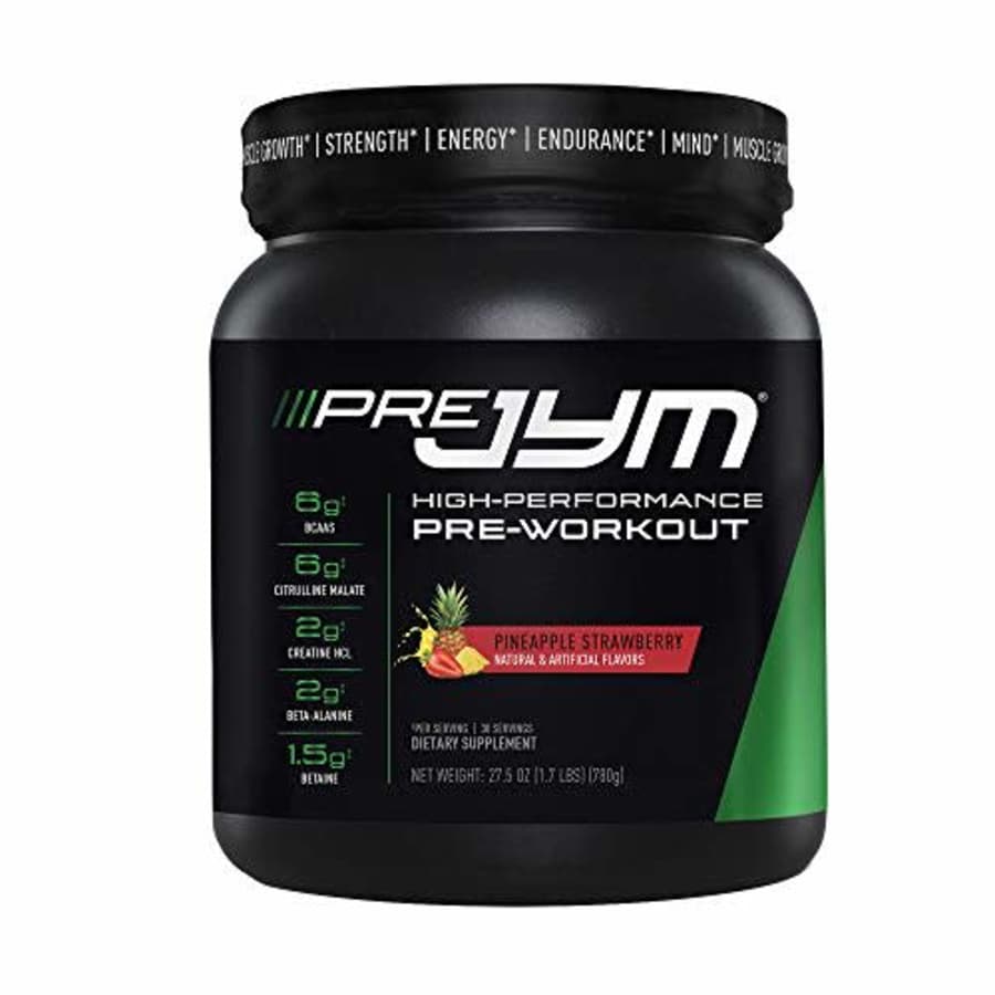 Pre JYM Pineapple Strawberry Pre Workout Powder - BCAAs, Creatine HCI, Citrulline Malate, for $54
