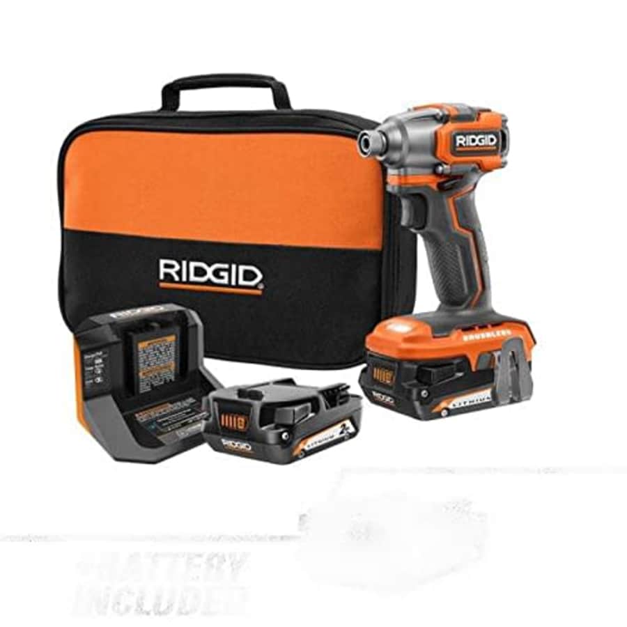RIDGID 18V SubCompact Brushless Cordless Impact Driver Kit with (1) 2.0 Ah Battery, for $114