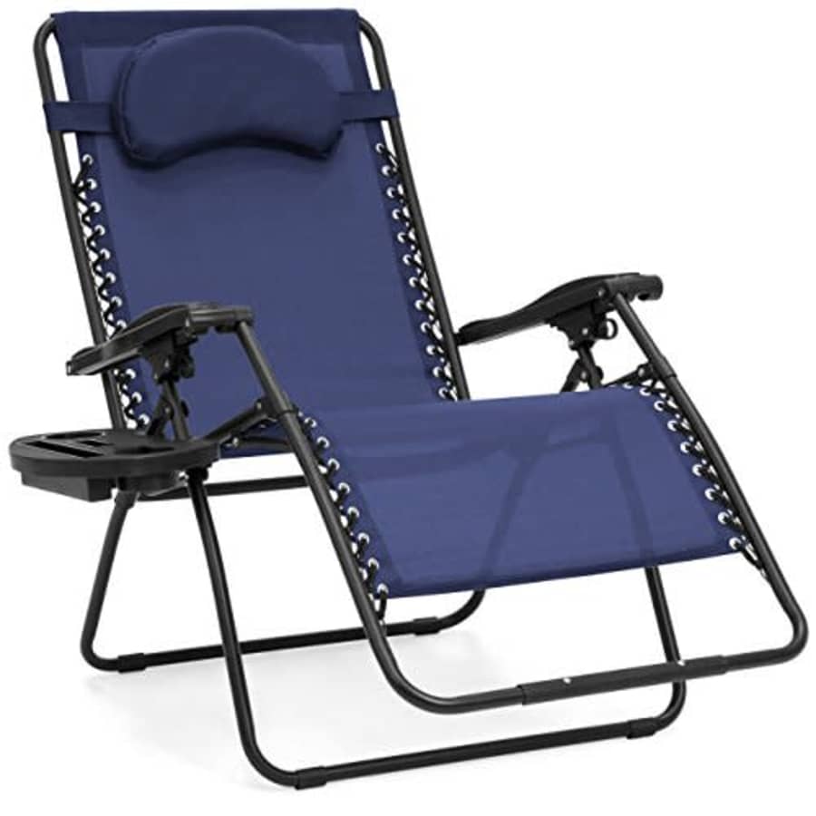 Best Choice Products Oversized Folding Zero Gravity Outdoor Reclining Lounge Patio Chair w/Cup for $70 Best Choice Products Oversized Folding Zero Gravity Outdoor Reclining Lounge Patio Chair w/Cup for $70