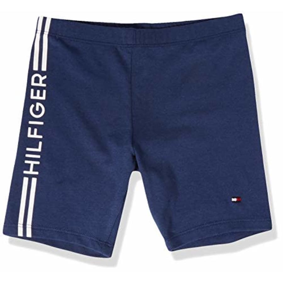 Tommy Hilfiger Kids Girls' Bike Shorts, Flag Blue, Large (12/14) for $14