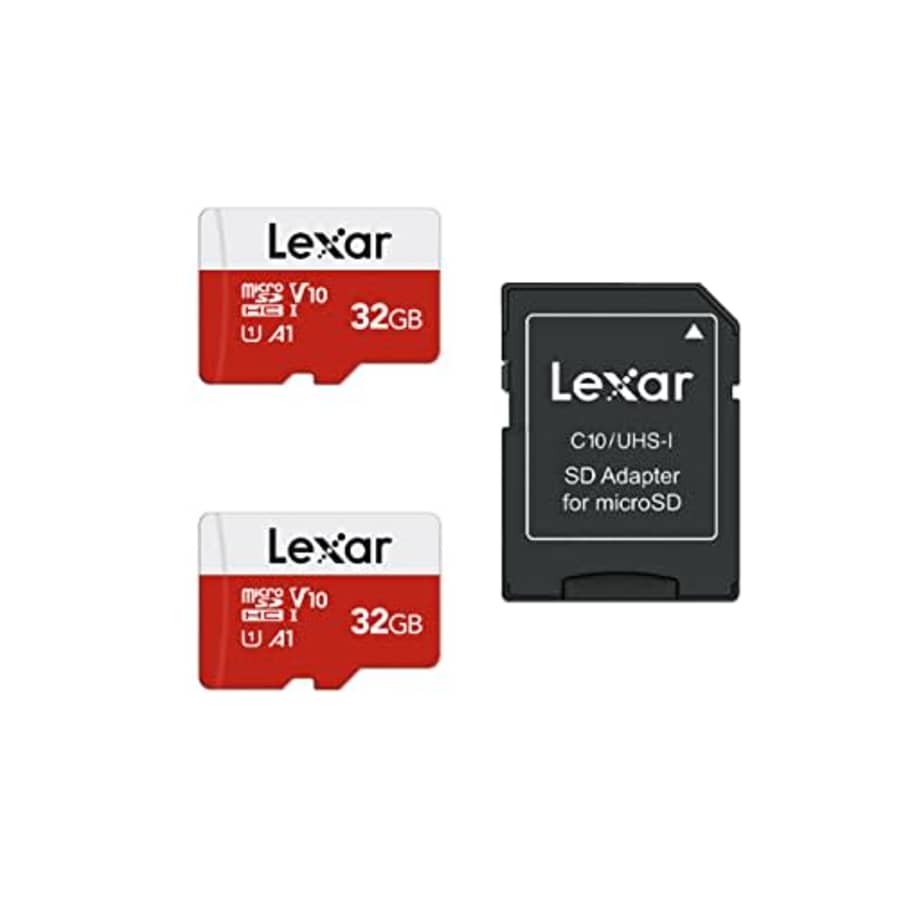 Lexar 32GB Micro SD Card 2 Pack, microSDHC UHS-I Flash Memory Card with Adapter - Up to 100MB/s, for $14 Lexar 32GB Micro SD Card 2 Pack, microSDHC UHS-I Flash Memory Card with Adapter - Up to 100MB/s, for $14