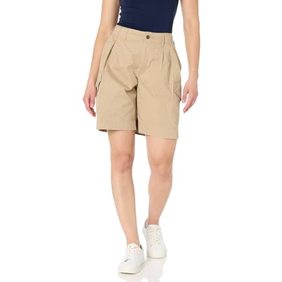 Nautica Women's Bermuda Pleated Cargo Shorts, Rope for $33