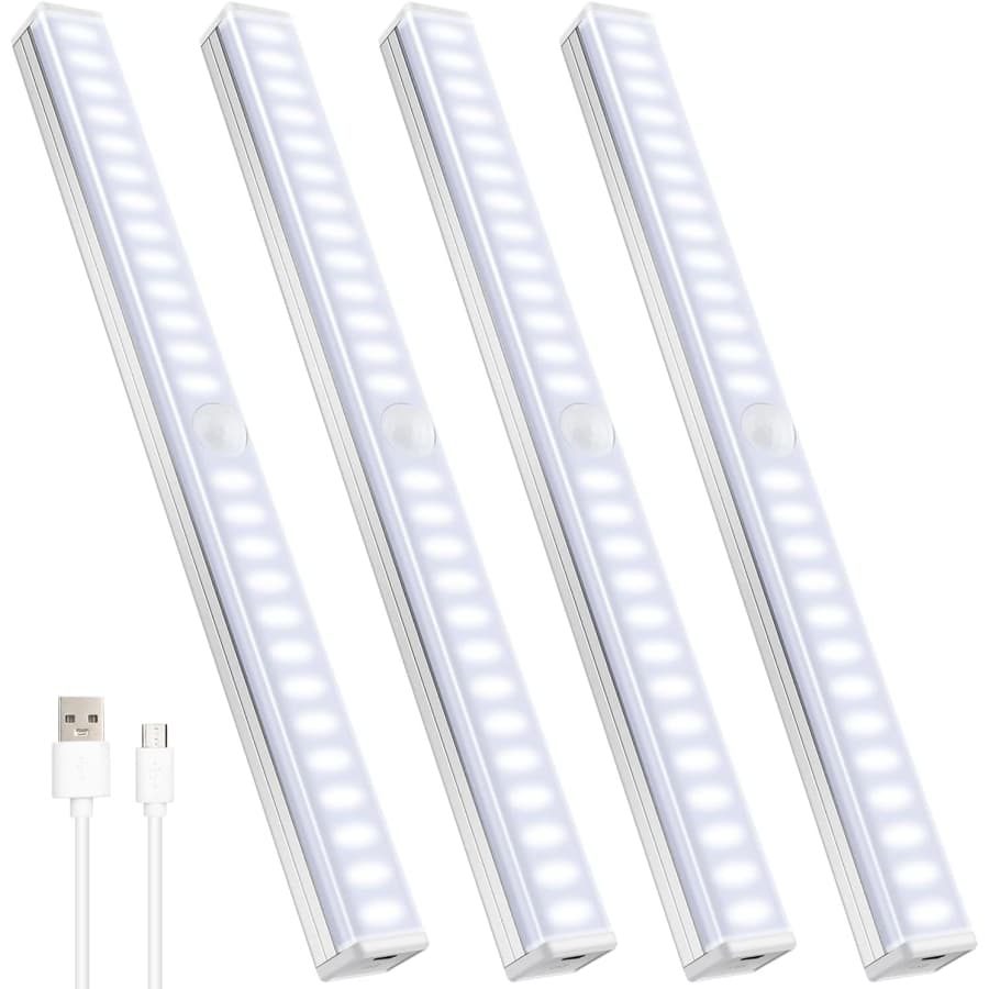 12" Wireless Motion Sensing LED Light 4-Pack for $27