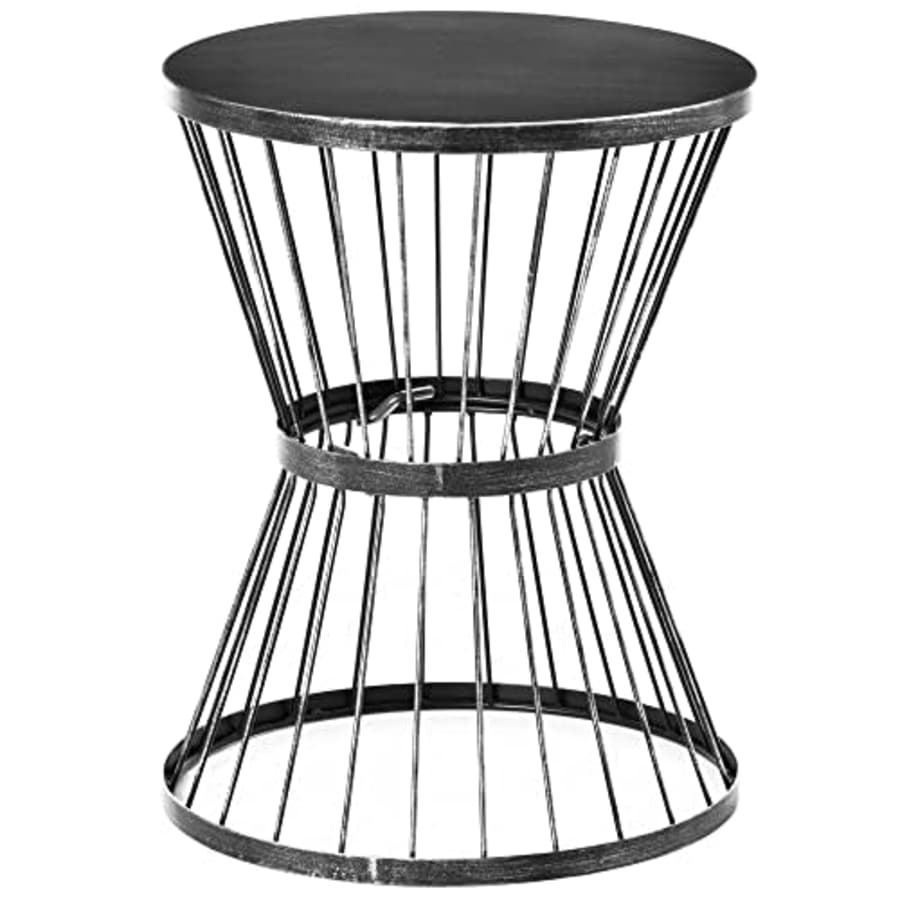 Outsunny 16" Steel Patio End Table, Side Table with Hourglass Design, Accent Table for Outdoor and for $58
