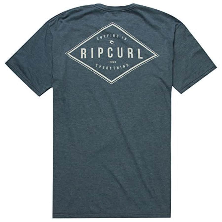 Rip Curl Men's Three Palms Heather T-Shirt, Navy, Small for $19