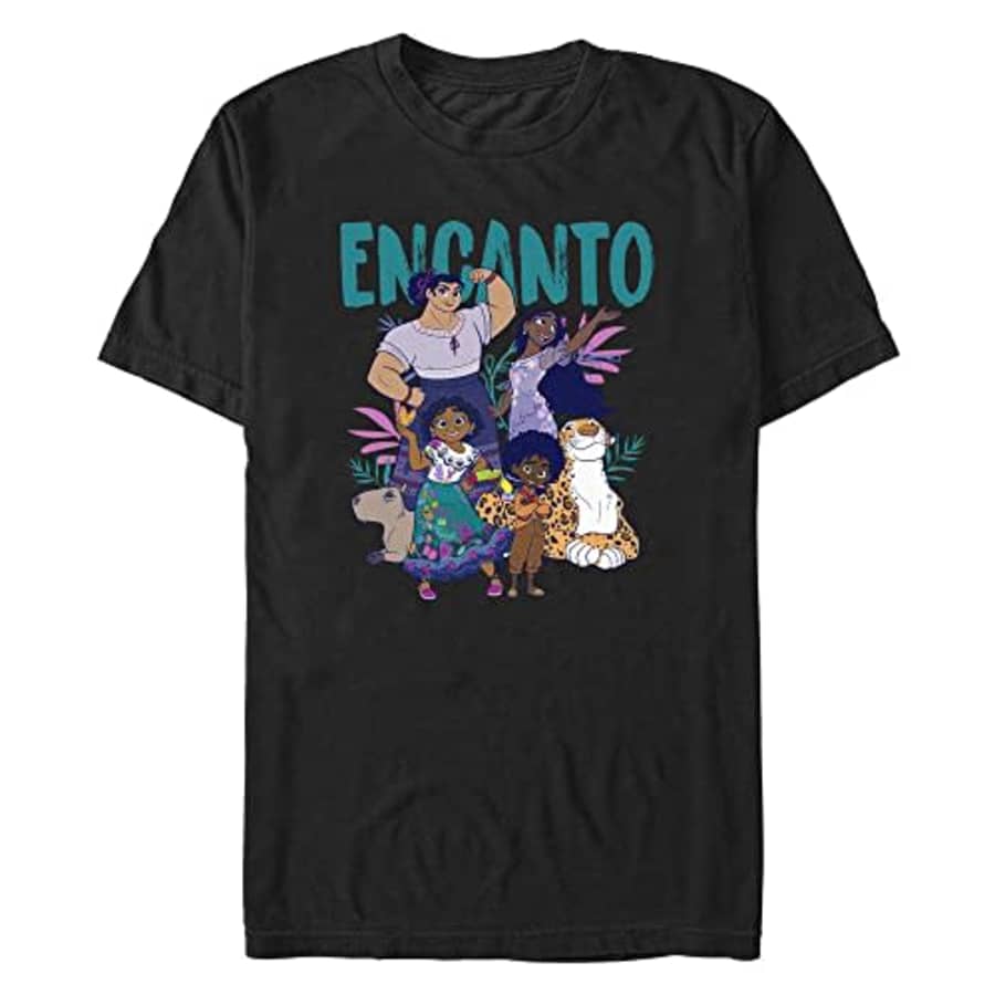 Disney Big & Tall Encanto Together Men's Tops Short Sleeve Tee Shirt, Black, XX-Large for $20