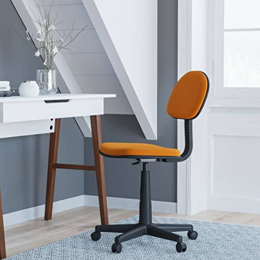 Flash Furniture Low Back Swivel Task Office Chair - Adjustable Light Orange Student Chair with for $32 Flash Furniture Low Back Swivel Task Office Chair - Adjustable Light Orange Student Chair with for $32