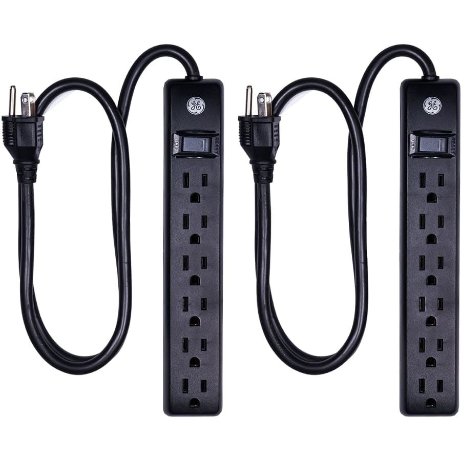 3-Foot 6-Outlet Surge Protector 2-Pack for $18