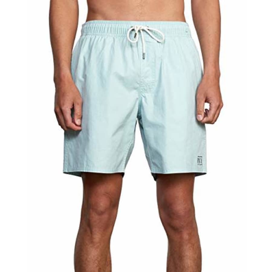 RVCA Men's Standard 4-Way Stretch Waist 17 INCH Boardshort, Elastic Trunk 17/Blue Haze, Small for $24 RVCA Men's Standard 4-Way Stretch Waist 17 INCH Boardshort, Elastic Trunk 17/Blue Haze, Small for $24
