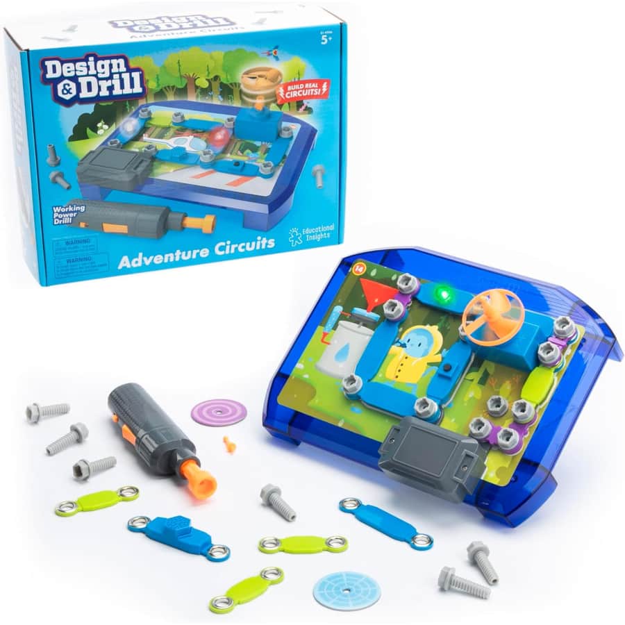 Educational Insights 63-Piece Design & Drill Adventure Circuits STEM Set for $15 Educational Insights 63-Piece Design & Drill Adventure Circuits STEM Set for $15