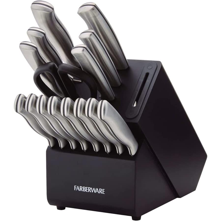 Farberware Edgekeeper 16-Piece Stainless Steel Block Set for $63