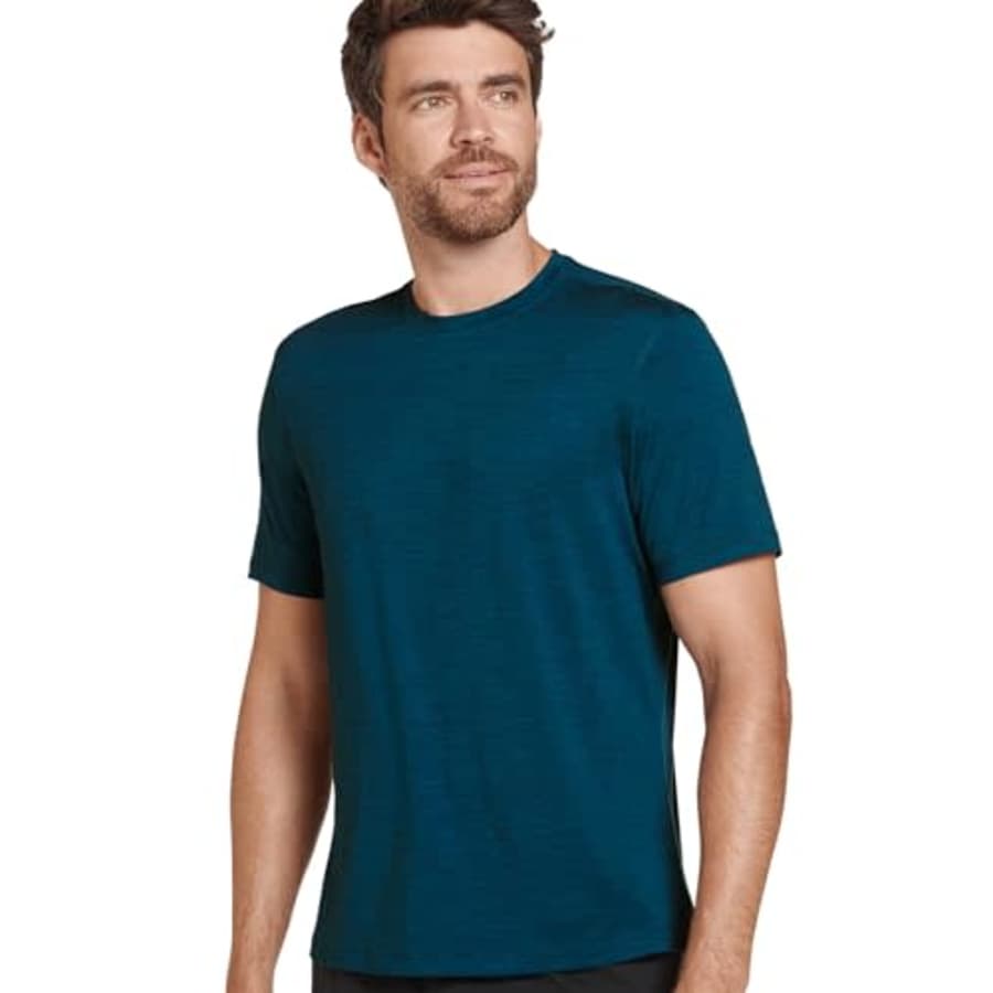 Jockey Men's Activewear Space Dye Crew Tee, Blue Monday, L for $15