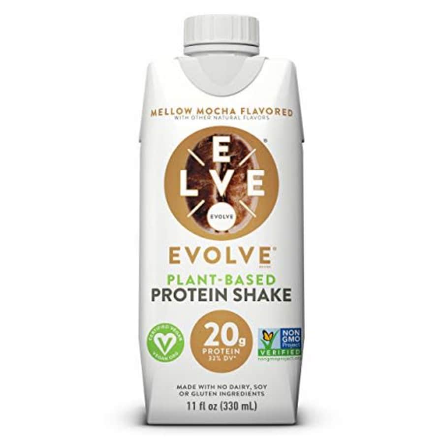 Evolve Protein Shake, Mellow Mocha, 20g Protein, 11 Fl Oz (Pack of 12) for $31