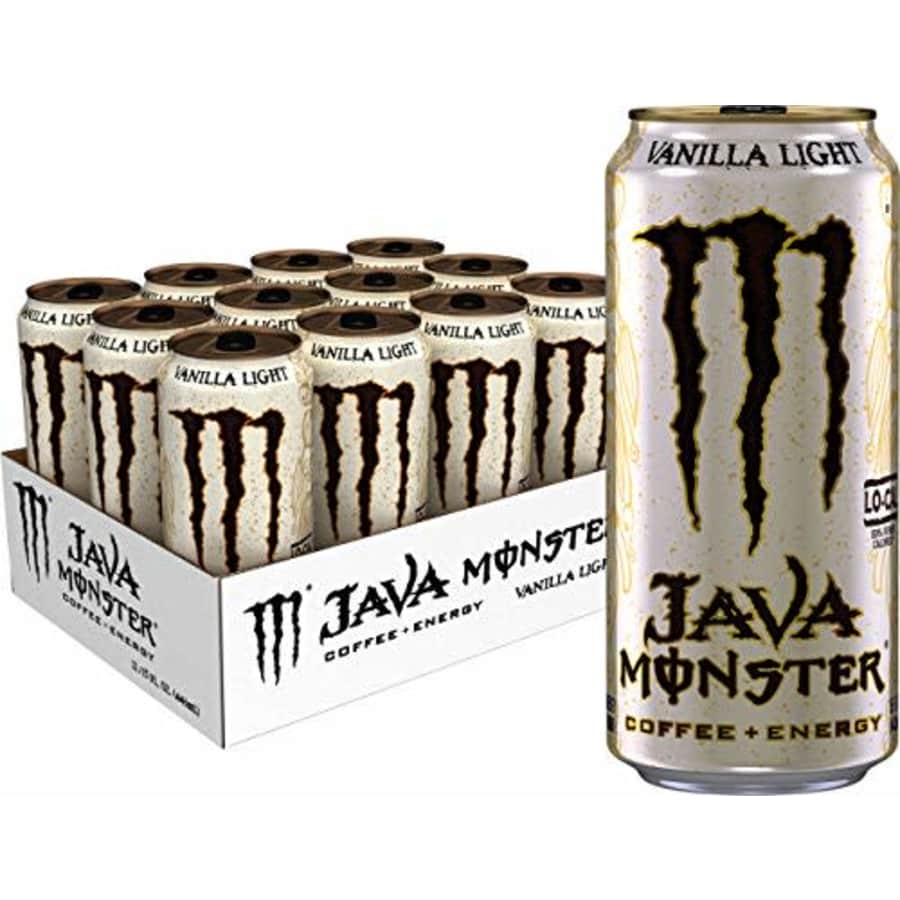 Monster Energy Java Monster Vanilla Light, Coffee + Energy Drink,15 Fl Oz (Pack of 12) for $52 Monster Energy Java Monster Vanilla Light, Coffee + Energy Drink,15 Fl Oz (Pack of 12) for $52
