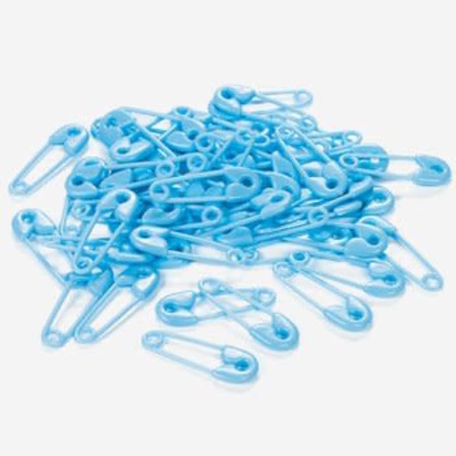 Fun Express - Pastel Blue Mini Safety Pin Favors for Baby - Party Supplies - Favors - Misc Favors - for $11