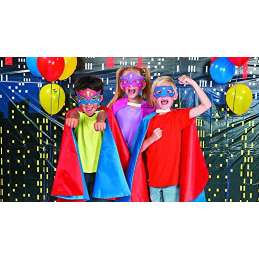 Fun Express DIY Superhero Mask Craft Kits - Makes 12 - Color Your Own Crafts for Kids and Fun Party for $10