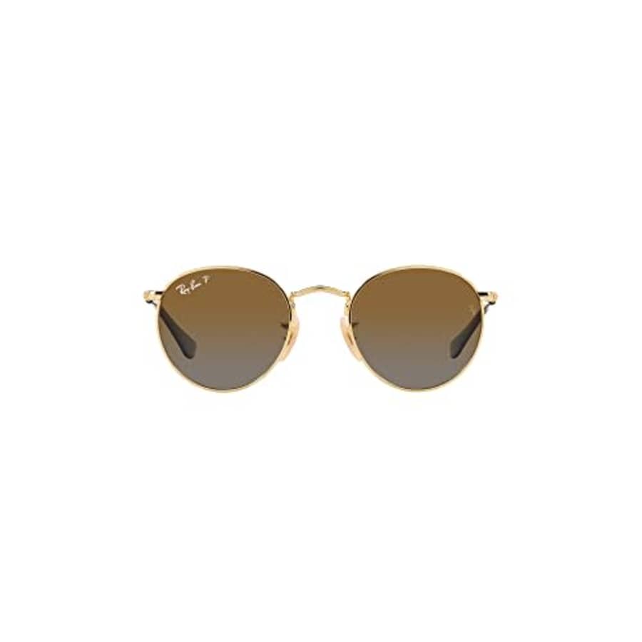 Ray-Ban Junior RJ9547S Metal Round Sunglasses, Gold/Grey Gradient Brown Polarized, 44 mm for $92 Ray-Ban Junior RJ9547S Metal Round Sunglasses, Gold/Grey Gradient Brown Polarized, 44 mm for $92