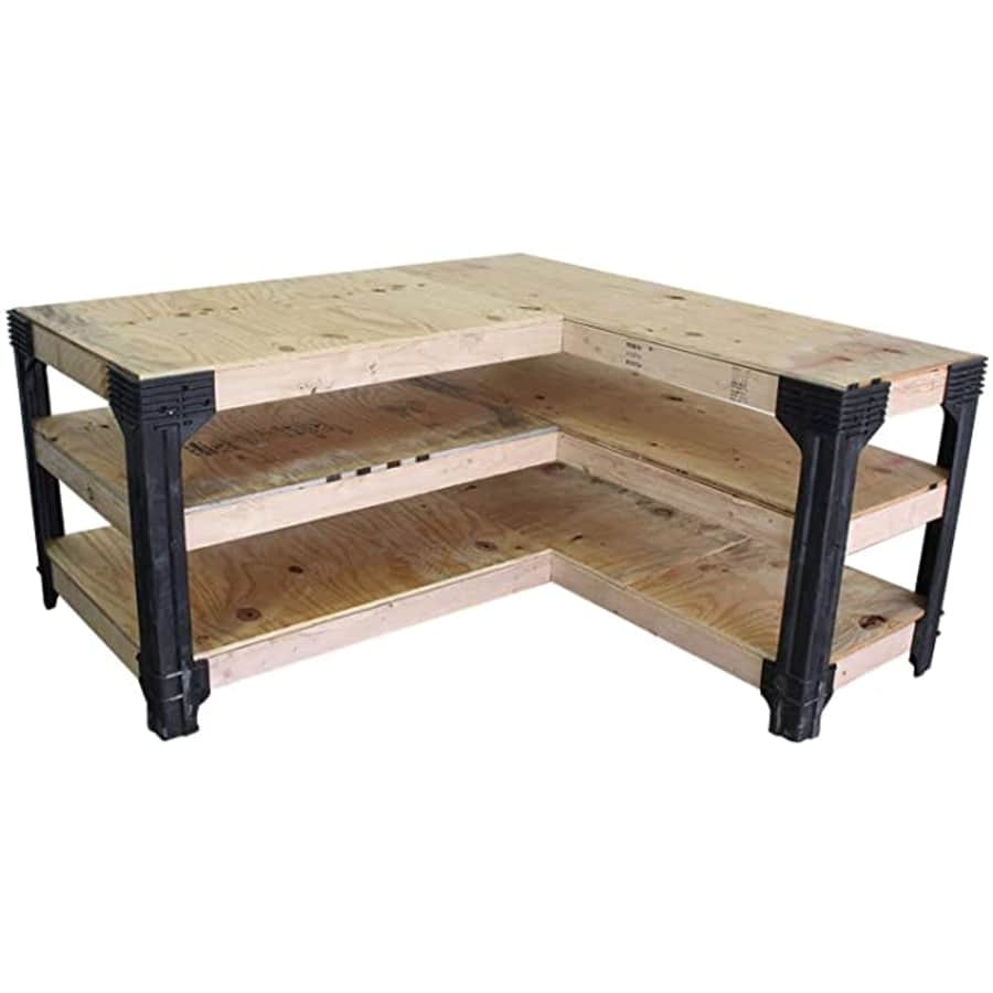 2x4basics L-Shaped Customizable Workbench Hardware Kit for $129