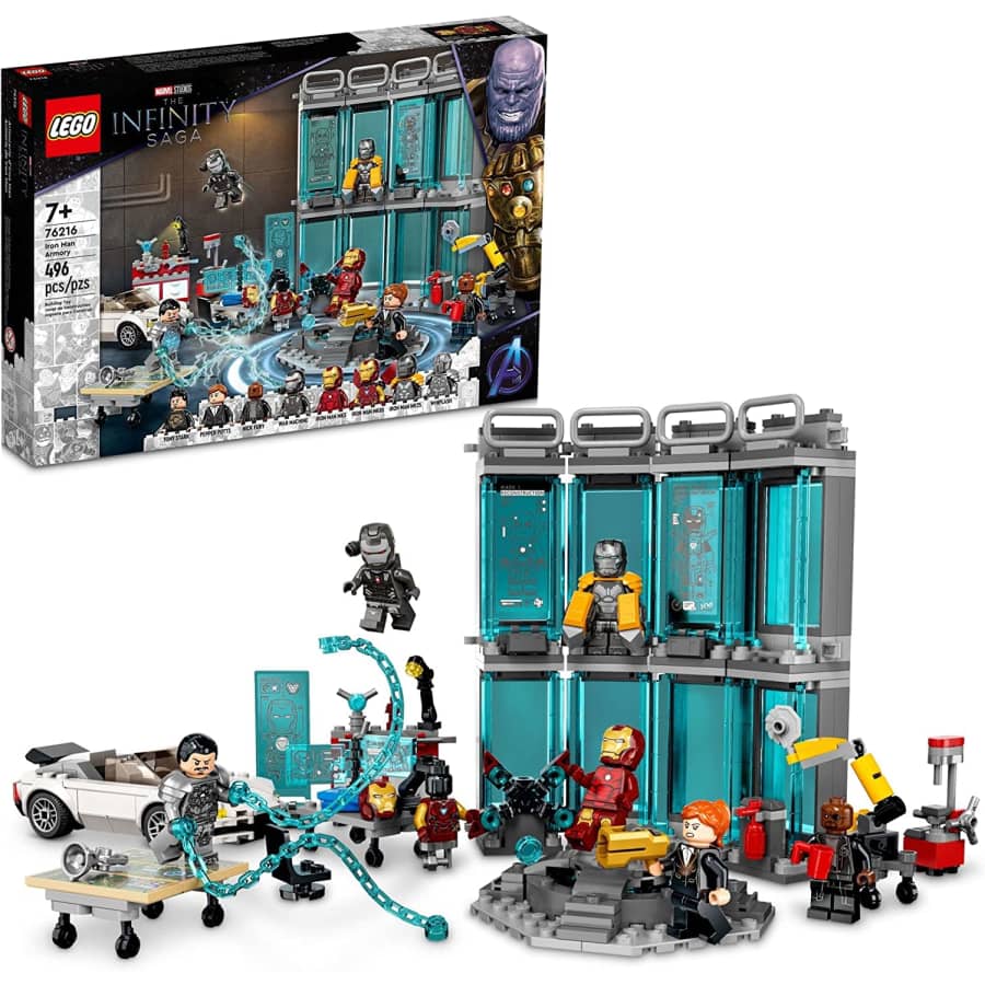LEGO Marvel Iron Man Armory Building Set for $75