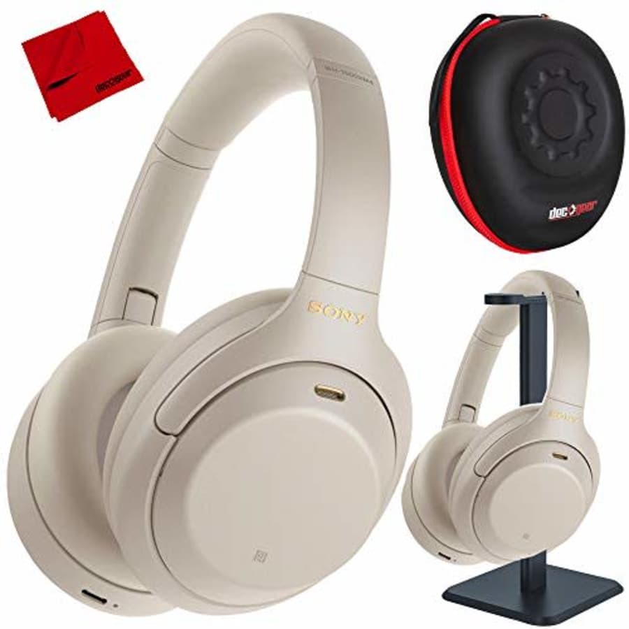 Sony WH1000XM4/S Premium Noise Cancelling Wireless Over-The-Ear Headphones with Built in Microphone for $208