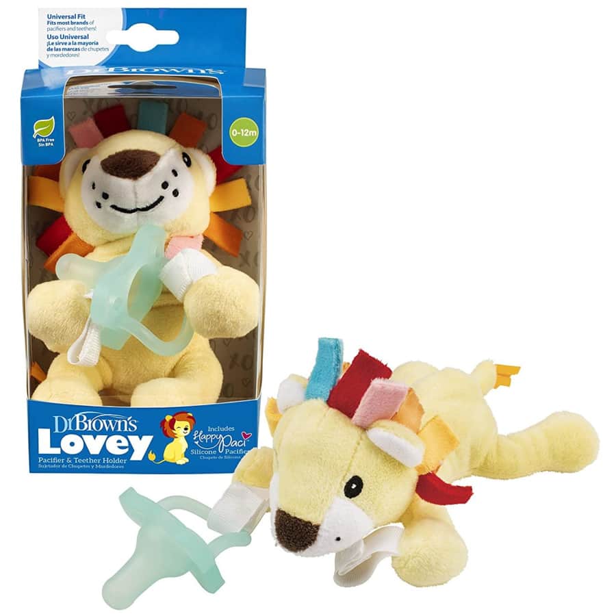 Dr. Brown's Lonny The Lion Lovey w/ Pacificer for $5