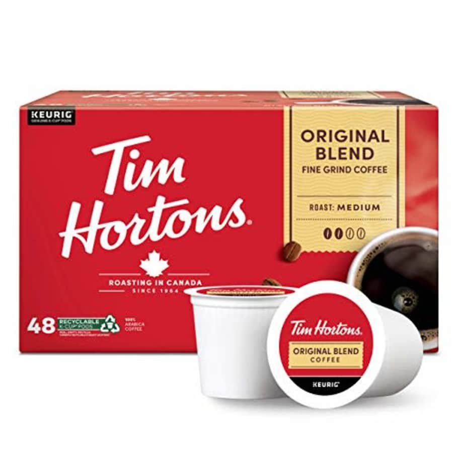 Tim Hortons Original Blend, Medium Roast Coffee, Single-Serve K-Cup Pods Compatible with Keurig for $28