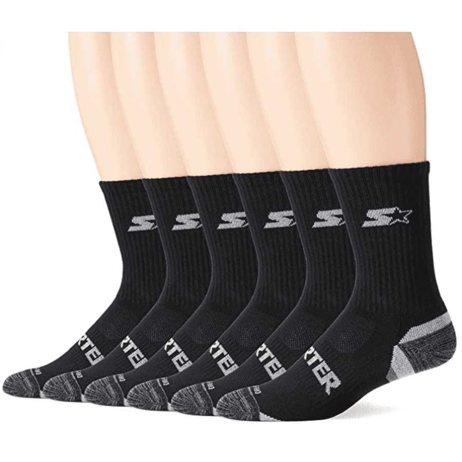 Starter Men's 6-Pack Athletic Crew Socks for $10 Starter Men's 6-Pack Athletic Crew Socks for $10