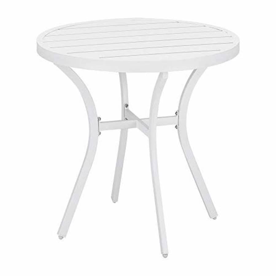 StyleWell Mix and Match 28 in. White Round Metal Outdoor Patio Bistro Table for $103