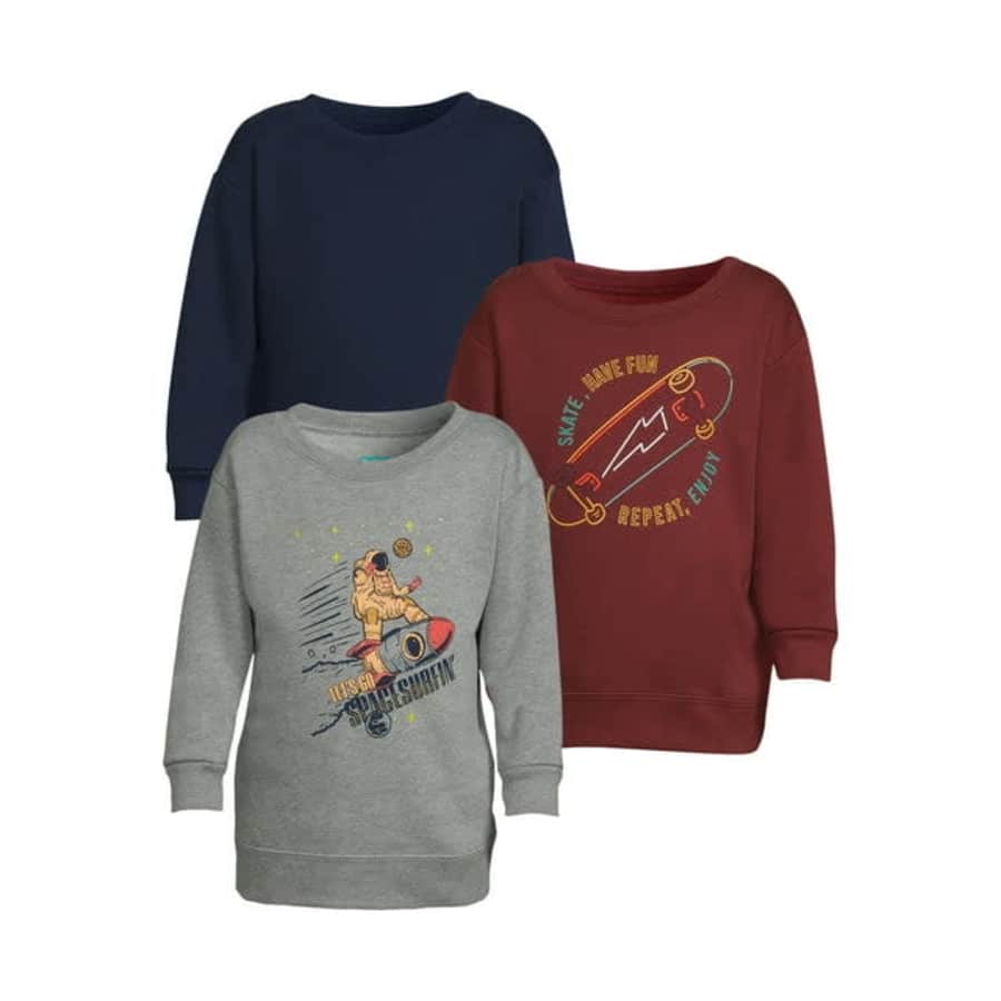 Garanimals Toddler Boys' Fleece Sweatshirt 3-Pack for $10