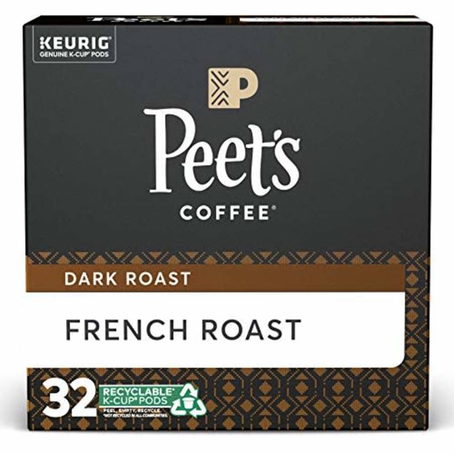 Peet's Peets Coffee French Roast K-Cup Coffee Pods for Keurig Brewers, Dark Roast, 32 Pods for $24 Peet's Peets Coffee French Roast K-Cup Coffee Pods for Keurig Brewers, Dark Roast, 32 Pods for $24