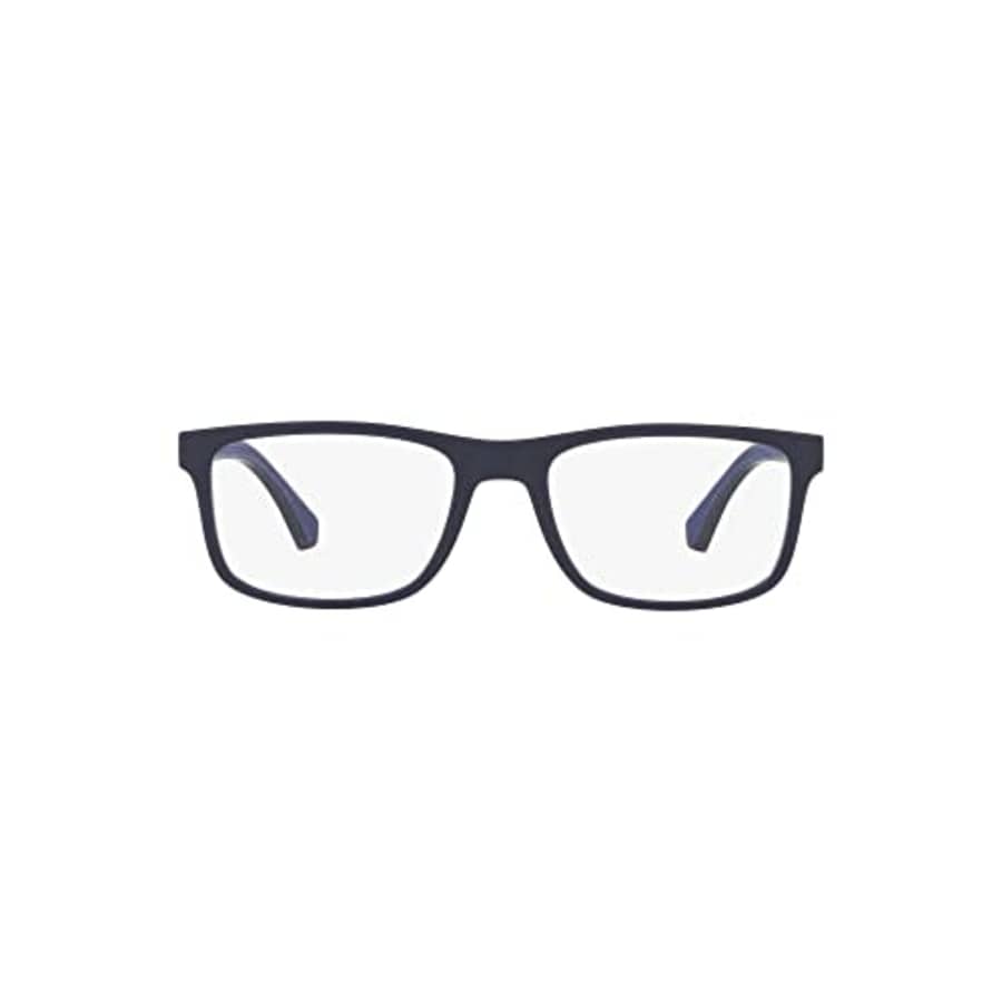 Emporio Armani Men's EA3147 Rectangular Sunglasses, Matte Blue/Demo Lens, 53 mm for $55