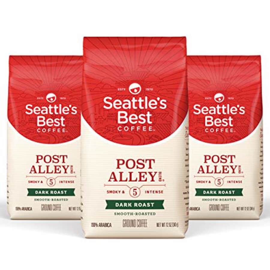 Seattle's Best Coffee Post Alley Blend Dark Roast Ground Coffee 3 Pack, Three 12 Ounce (Pack of 3) for $13