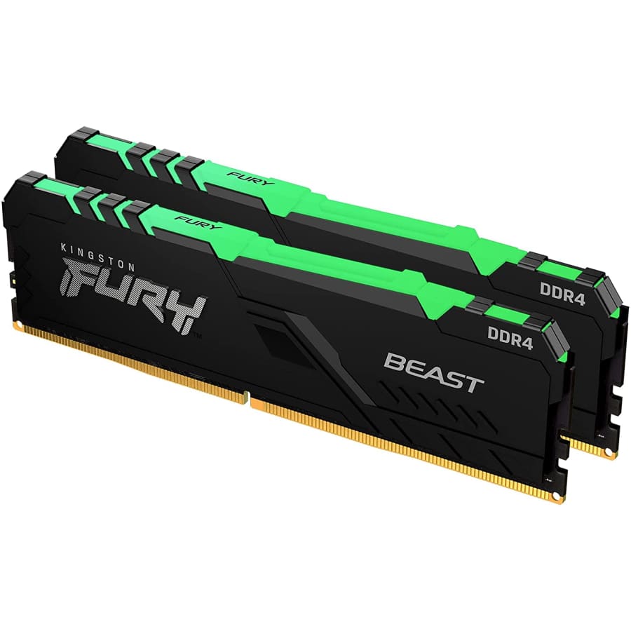 Kingston Fury Beast RGB 32GB DDR4 3200MHz Desktop Gaming Kit for $136
